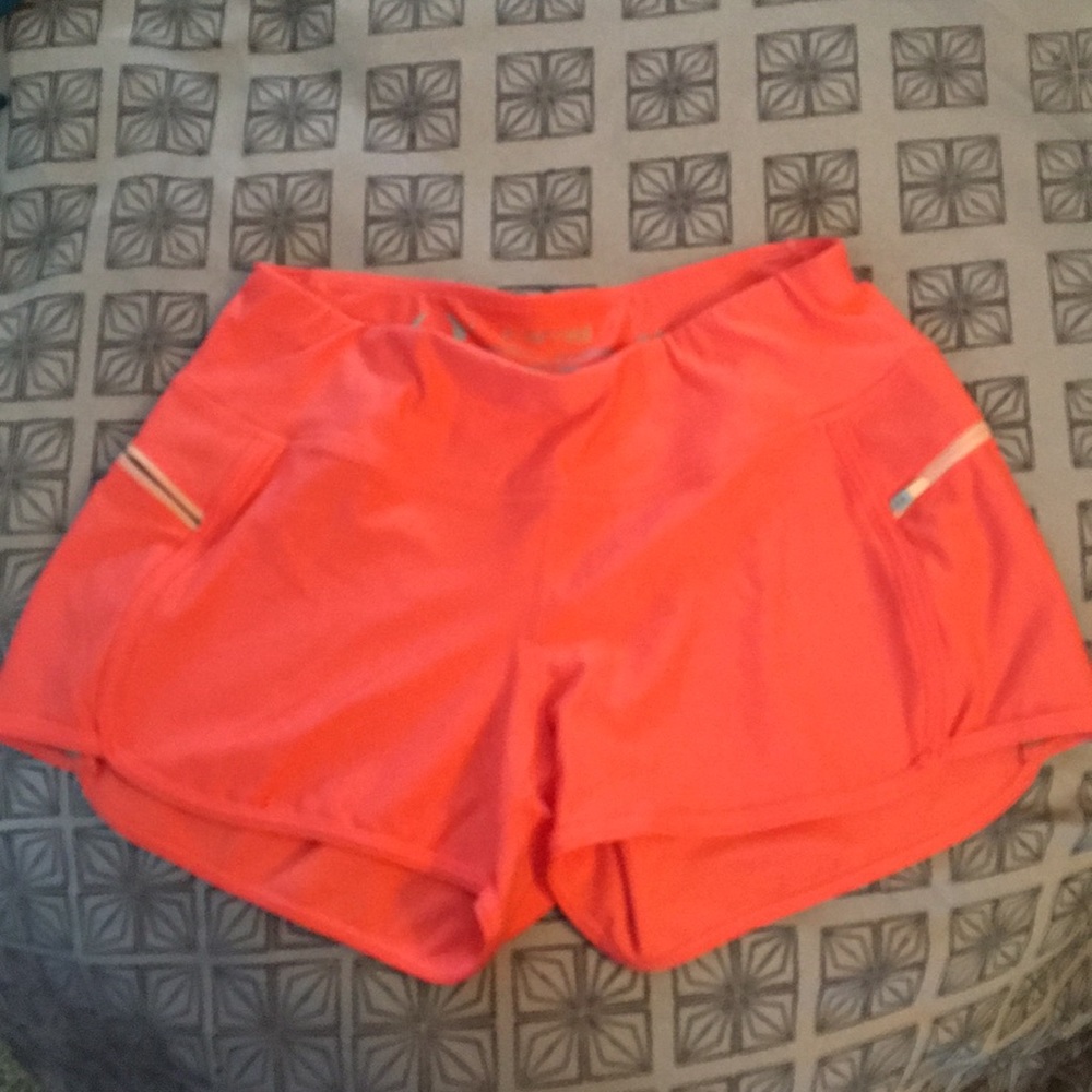Hylete xs orange zipper pocket shorts